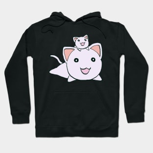 I draw the classic neco coneco cat and kitten plush / funny azumanga daioh manga Hoodie